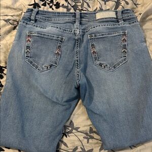 Rocawear Women's Denim Jeans with Embellished Pockets